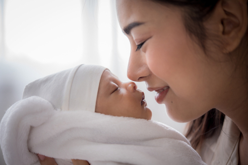 Mother with newborn