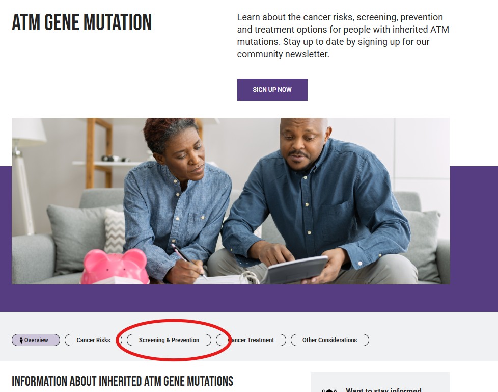Screen shot of where to find risk-management guidelines
